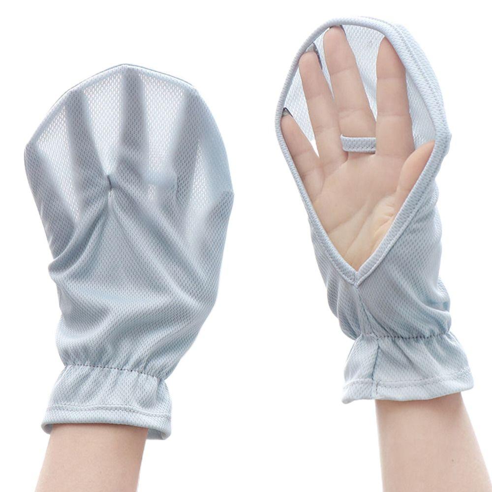 Тонкие спортивные митенки для вождения и езды на открытом воздухе, перчатки-рукава, женские, из ледяного шелка, солнцезащитные