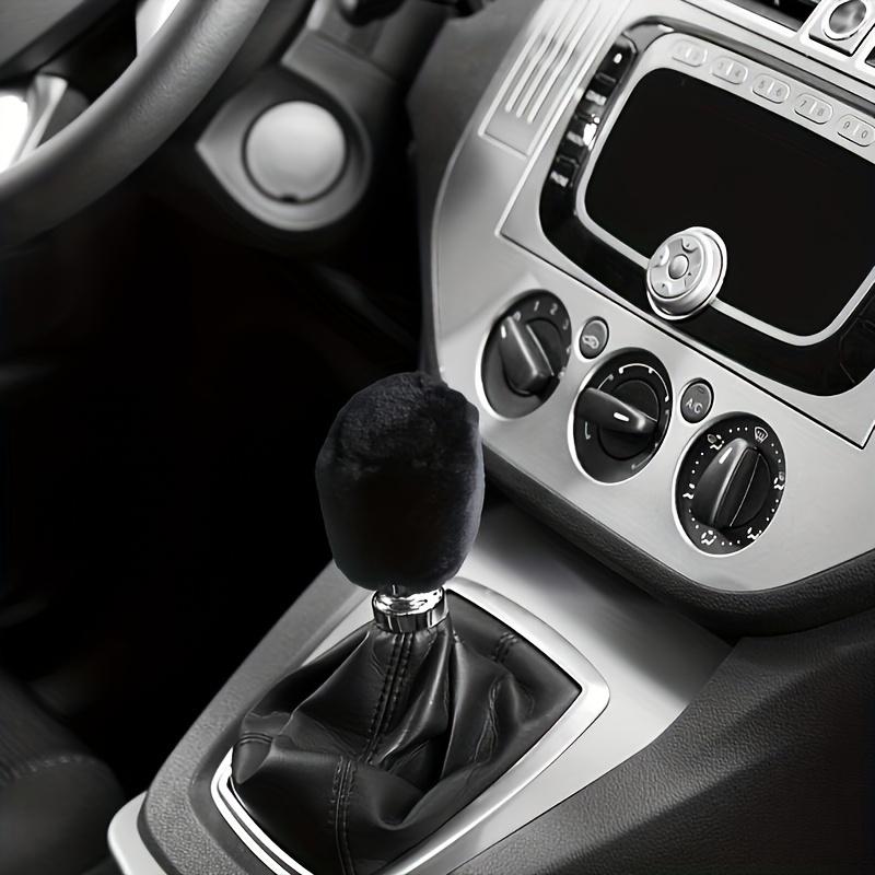 2pcs Car Handbrake Cover & Gear Lever Cover - Plush Winter Insulation, Car Interior Decoration - for Winter Use - Suitable for Car Owners