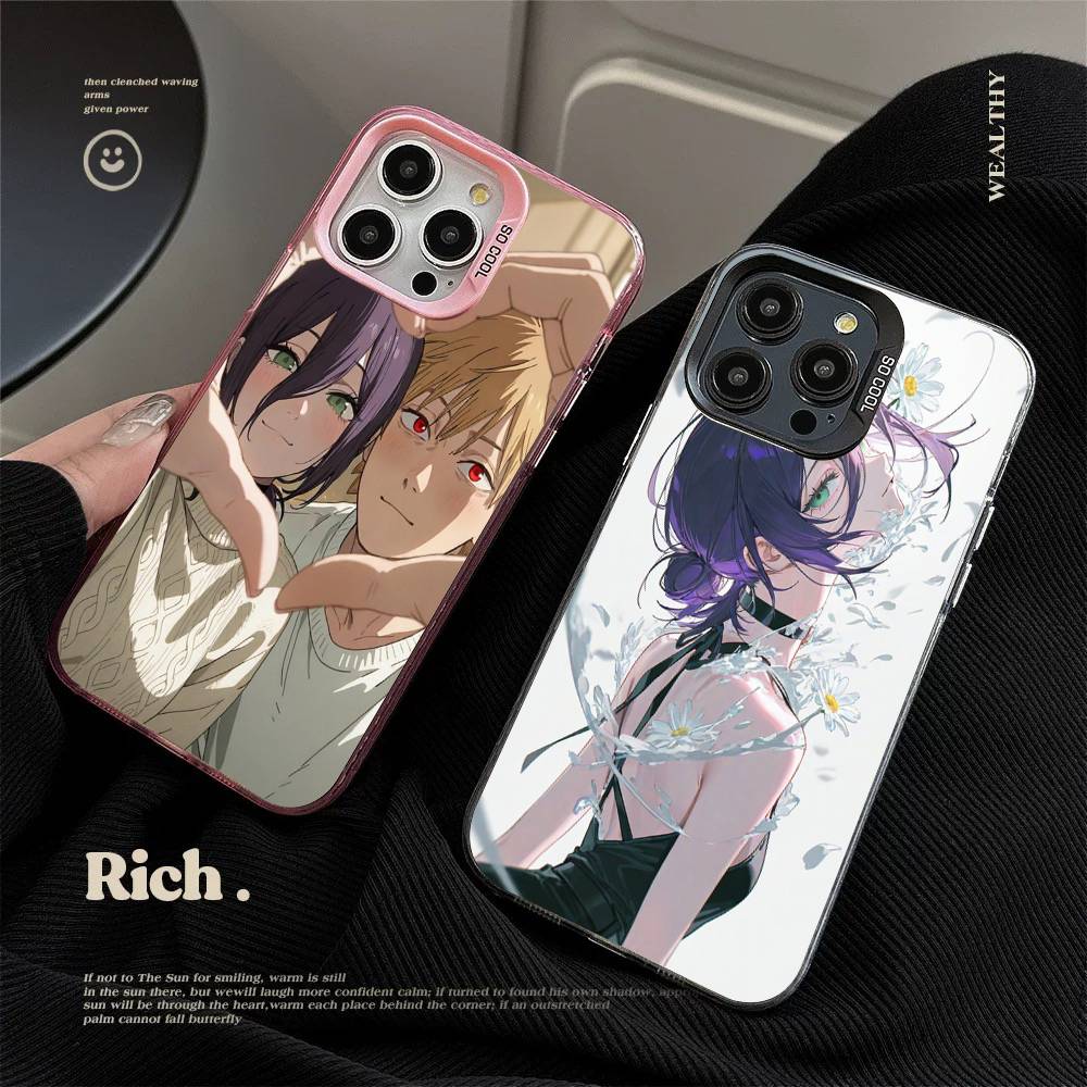Чехол для телефона Chainsaw Man The Movie Арка Резе Цвет Серебристый Корпус Для lPhone 17 16 16e 15 14 13 12 11 Pro Max Plus