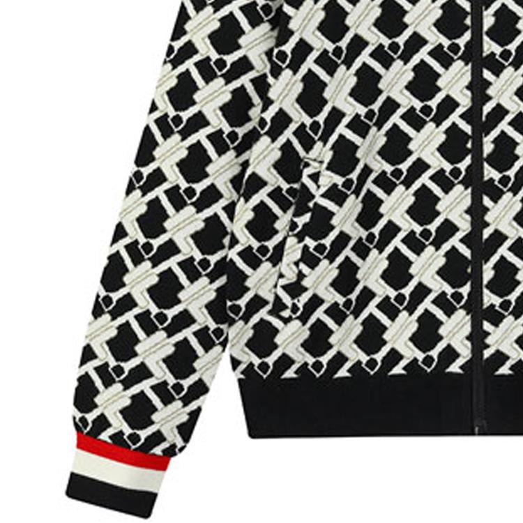 Fila Флисовый вязаный кардиган на молнии Женские куртки Черный F11W141408FBK