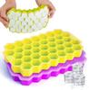 Ice Cube Trays, 1/2PCS Silicone Flexible Ice Cube Trays with Lid, for Chilled Drinks, Stackable Flexible Ice Cube Trays