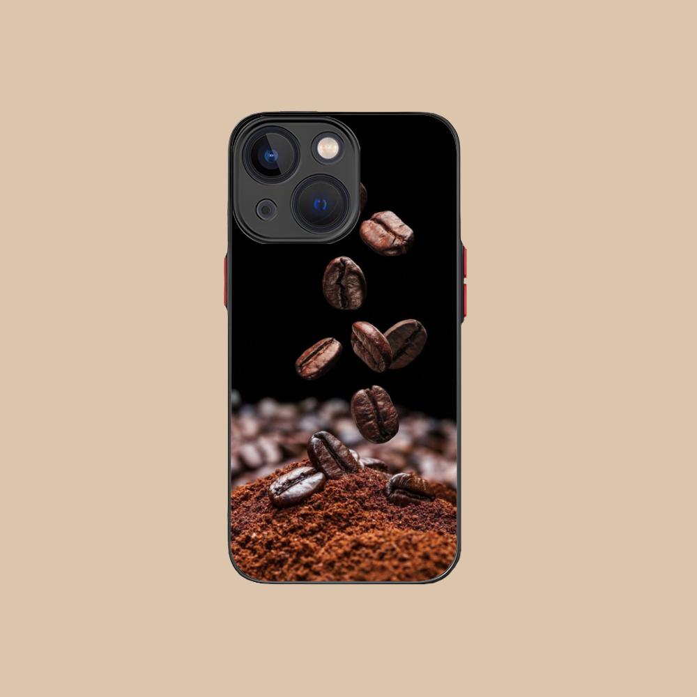 Coffee Beans Silicone Mobile Phone Case for iPhone 17 16 15 14 13 12 11 X XR XS Air Pro Max Plus Mini Colorful Cover