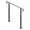 Handrails for Outdoor Steps, 2-3 Step Adjustable Height, Carbon Steel Transitional Handrail with Installation Kit, Exterior Hand Railing for Steps,
