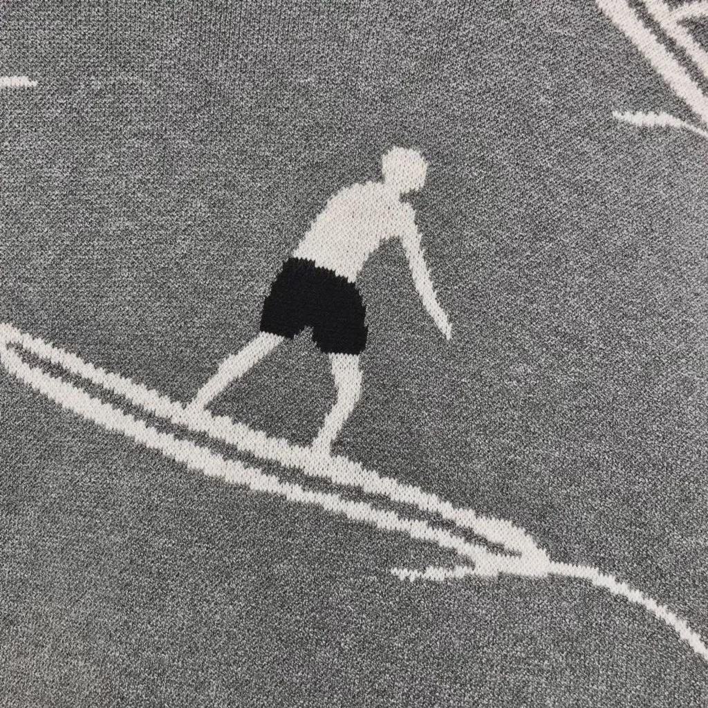 Унисекс свитер шерстяной жаккардовой вязки для серфинга на осень/зиму