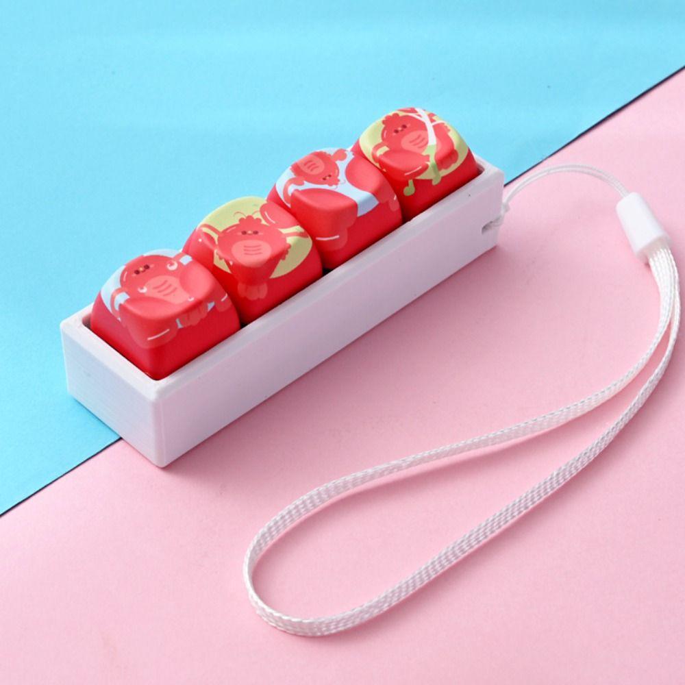 Mini Keycap Mechanical Keyboard Keycaps Keyring Finger Button Press Toy Keychain Office Relax