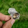 Natural Smoky Quartz 925 Silver Stackable Bird Adjustable Ring For Women