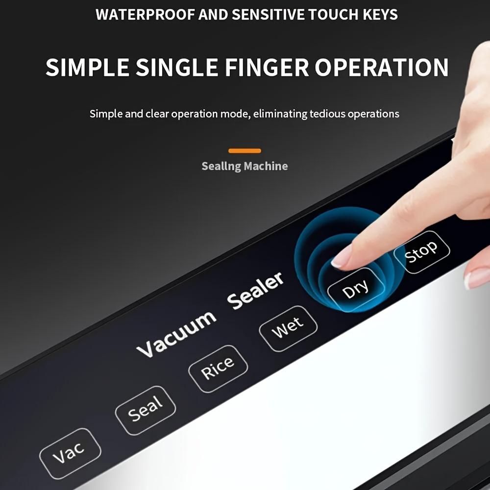 Коммерческий вакуумный упаковщик Запайка Режимы Сухой/Влажный, Машина для запайки 6-в-1 для хранения и су-вид, Автоматический запайщик
