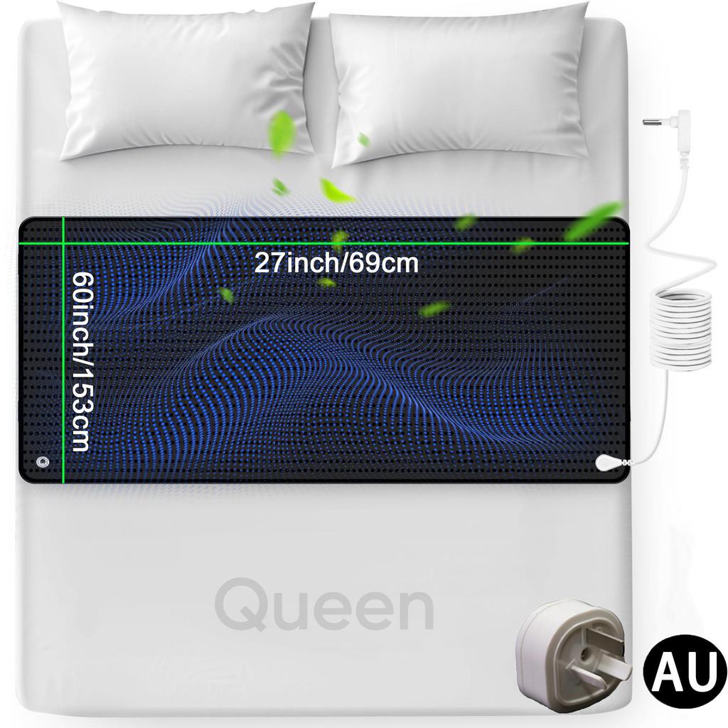 Grounding Mat for Bed, 27''×60'' (Queen) - Earthing Pad for Better Sleep, Stress & Muscle Pain Relief, Includes Grounding Cord