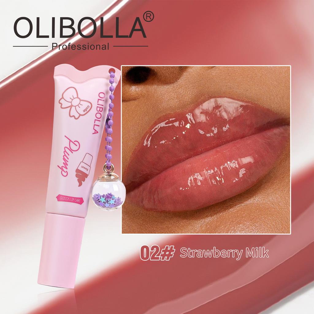 Ice Cream Lip Balm with Pendant Glossy Hydrating Plumping Lip Color