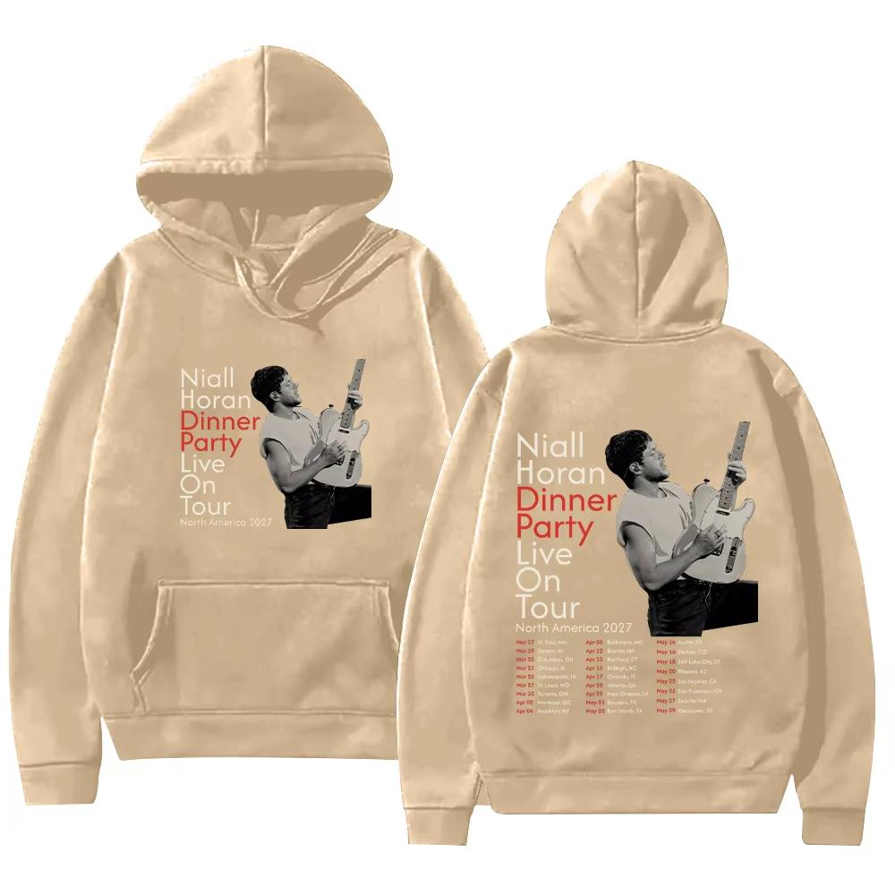 Худи Niall Horan Dinner Party Live Tour Северная Америка 2027 Y2k High Street Свитшот Одежда Мягкий Хлопковый Свитшот Свободный Уютный и Универсальный