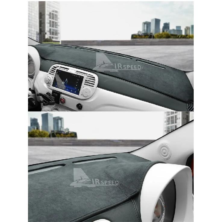 Flannel Dashmat For Fiat 500 2008-2023 Abarth 595 2012 2013-2023 LHD RHD Car Dashboard Sunshade Mat Carpet Pad Accessories