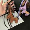 1 Piece Leather Pony Keychain Braided Rope Backpack Pendant For Phone Bag Hanging Accessories Diy Decoration