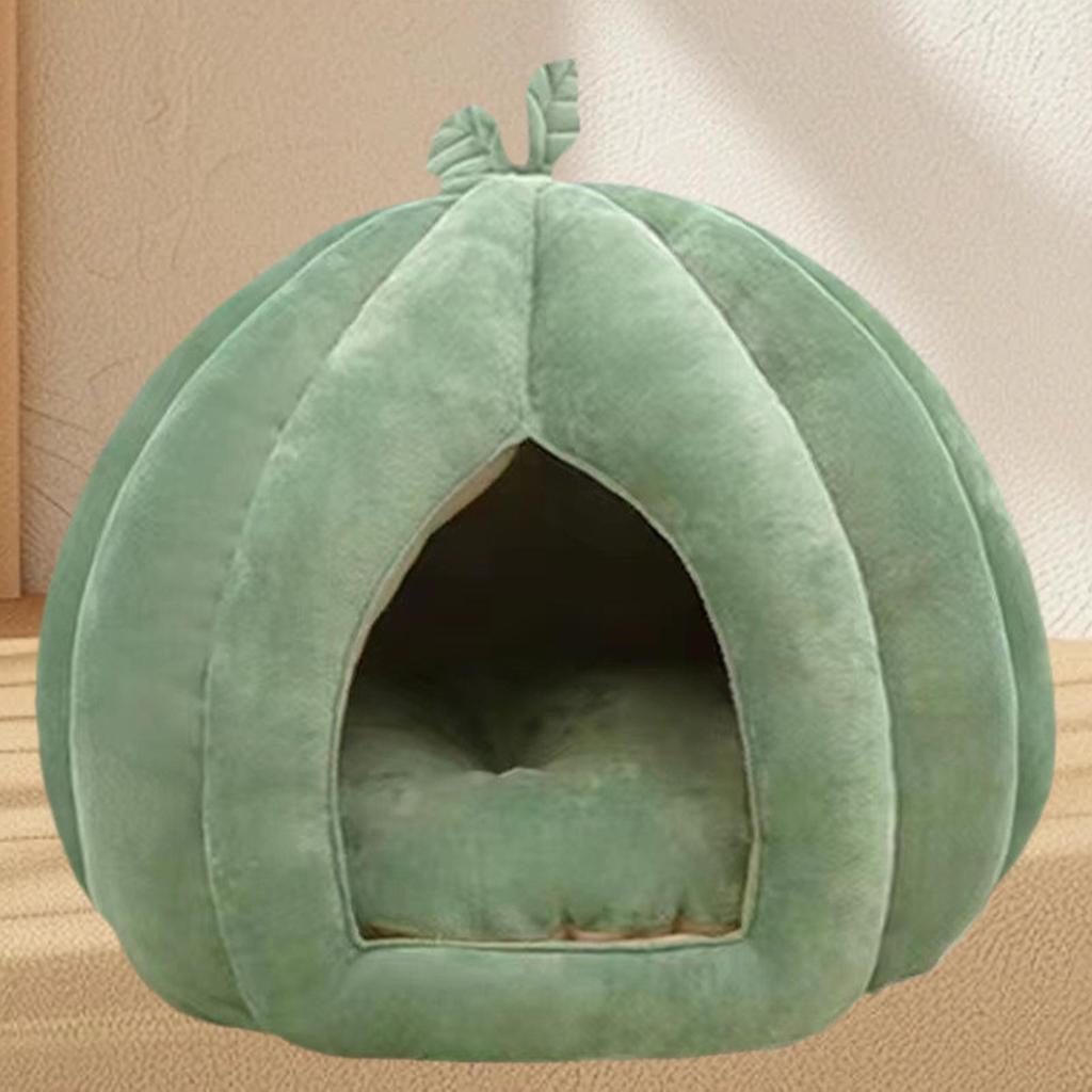pumpkin cat bed Pumpkin Cat House Cat Cave Thickened Halloween Pet Bed Enclosed Cat Nest Winter Warm Cat Bed Pet Sleeping House