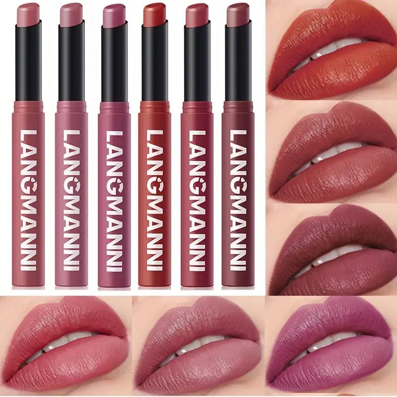 New Rotating Velvet Matte Lipstick Long Lasting Waterproof Lipstick Non-Stick Cup Lip Stain Tint Cosmetics Pencil Liner Makeup