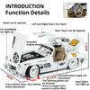 1:Масштаб 1:18 300SL Автомобили Игрушечная модель Сплав Литье под давлением Колеса Поворотные Миниатюрный Винтажный автомобиль со светом и музыкой Транспортное средство Детские Рождественские игрушки