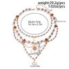 Bohemia Multilayer Imitation Crystal Acrylic Beads Necklace for Women Moon Pendant Jewelry Accessories Gift