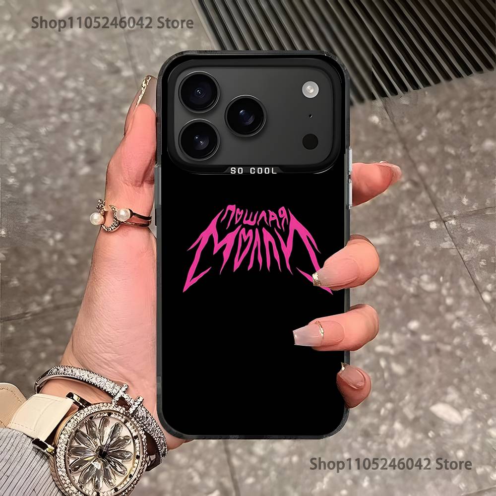 P-Пошлая M-Молли Ремешок Для Черного Конфетного Матового Чехла iPhone 17,16,15,14,13,12,11,Pro,MAX,Plus