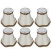 6Pcs Desktop Table Lamp Cover Fabric Lampshade Accessory for E14 Chandelier Light Bulb