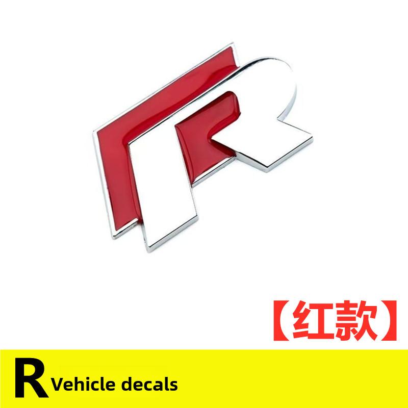 Volkswagen MK4 Metal Logo R Emblem Letters Car Front Grille Badge Rear Trunk Sticker For Volkswagen GolfR Tiguan Tiguan Allspace Passat Variant