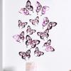 10 цветов, 12 шт., 3d наклейки-бабочки, украшения для гостиной, спальни, зеркальные наклейки, полые бабочки