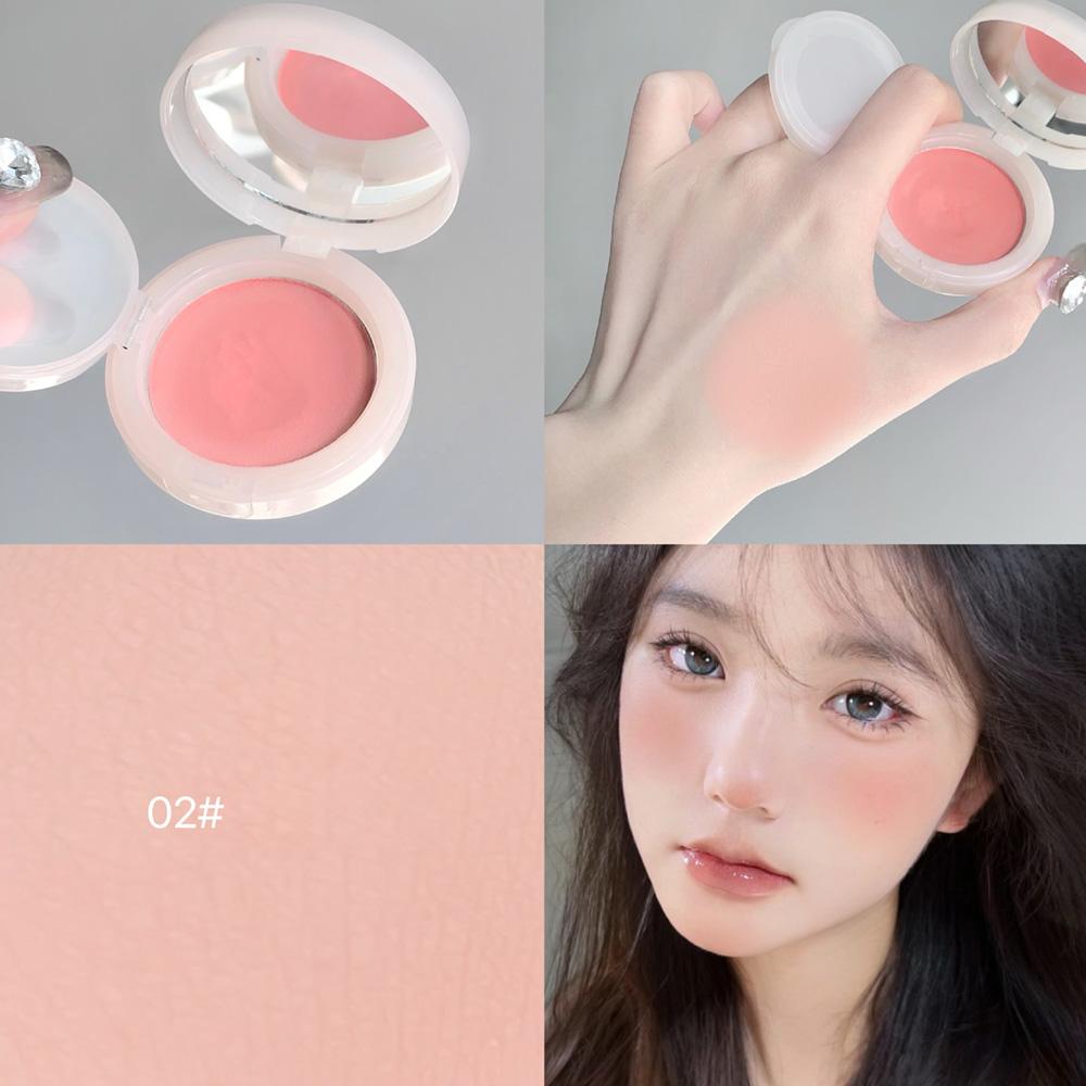 GEGE BEAR Air Cushion Blusher with Mini Puff, Soft Waxy Texture Blush Cream 6 Colors Natural Cheeks Blush