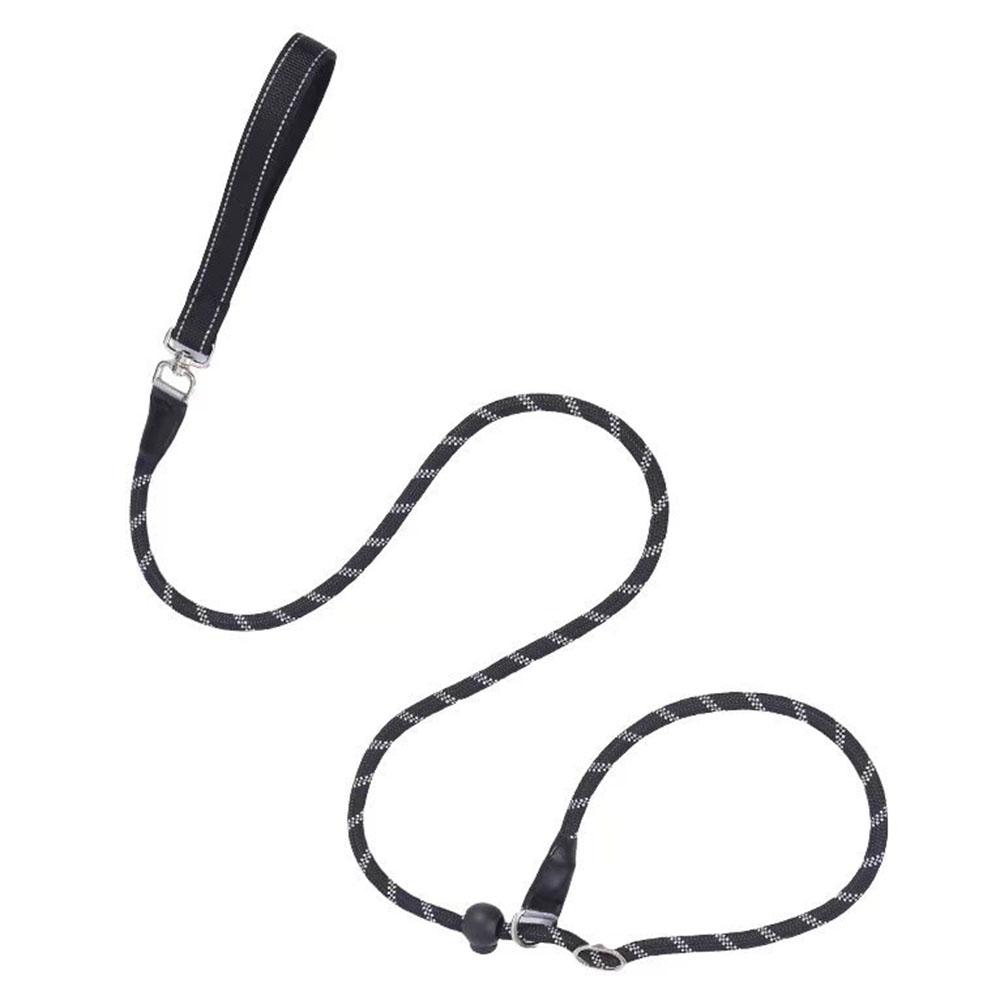 Tangle-Free Slip Lead Dog Leash Reflective No Pull Heavy Duty Dog Training Leash with 2 Stoppers for Walking Large & Medium Dogs