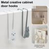 Multi-functional Over-The-Door Hook Heavy Duty Metal Rabbit Hanging Hook Kitchen Bathroom Towel Clothes Umbrella Bag Door Back Hanger