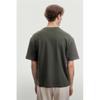 Футболка свободного покроя HM цвета хаки и зеленого цвета