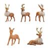 Christmas Reindeer Statue Simulated Deer Sculpture Collecting Holiday Decoration Xmas Elk Figurine for Entrance Porch Desktop