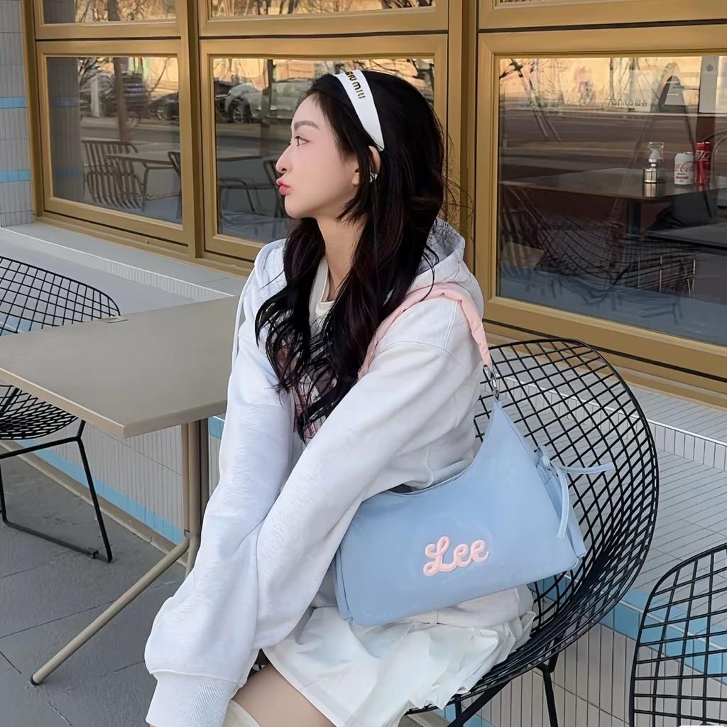 New Lee Fabric Shoulder Bag Women's Light Blue & Pink LE250033M-541