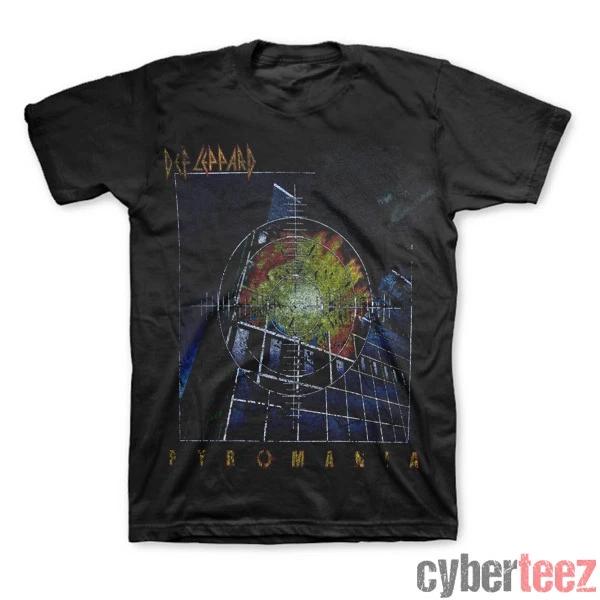 DEF LEPPARD T-Shirt Pyromania BLACK New Vintage Distressed S M L XL