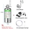 Aquarium CO2 Generator 1L 2L Fish Tank CO2 Cylinder Generator System Stainless Steel Water Injection Bubble Meter Aquatic Plant