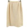 French Linen Midi Length Tight Skirt 38 Beige Women Used