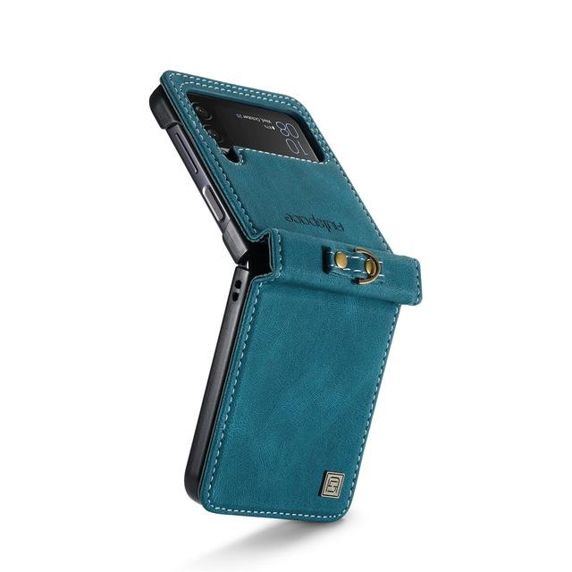 Роскошный ремешок из кожи, аксессуары для телефонов, чехол для Samsung Galaxy Z Flip4 Flip 4 5g Zflip4, складной чехол для Samsung Z Flip4
