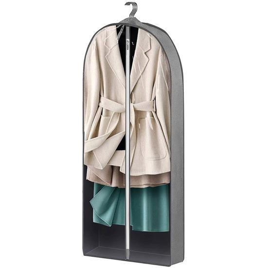 2 шт., прозрачные сумки для одежды, утолщенные, вместительные, водонепроницаемые, гладкие, на молнии, пылезащитные, для организации чехла для шкафа