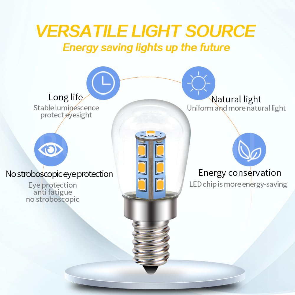 Светодиодная лампа Ruiandsion E12 12V 24V 10-30V Теплый Белый 2835 13SMD Чипсет E12 Винтовое Основание Свеча Светодиодная Лампа для Льдогенераторов, Диспенсеров Воды, Солевых Ламп