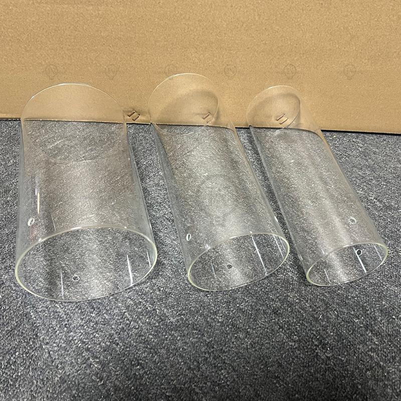 Clear round Cylinder Glass Shade Replacement for Candlestick Lamp Transparent Long Tube Glass Lampshade for Lighting Parts