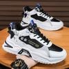 Spring Men's Shoes New Style of Youth Casual Sports Thick Sole Running Height-resistant Wear Resistant Students' Middle Top Dad Shoes
