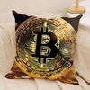 Крутая Модная Роскошная Наволочка для Подушки Bitcoin Шелковистый Короткий Плюш Невидимая Молния Пылезащитная Наволочка для Диванной Подушки для Домашнего Декора