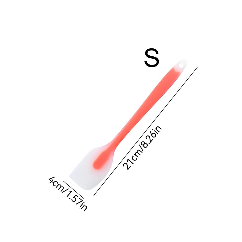 1Pc Baking Spatula Integrated High Temperature Cake Cream Silicone Spatula Translucent Head Spatula Baking Tools Kitchen Tools
