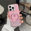 Подходит для iPhone 16 Магнитный чехол для телефона Блестящая пудра 14Promax Apple 15 Защитный чехол 13