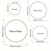 Christmas Round Rug - Santa & Reindeer Design, Non-Slip Polyester Holiday Mat for Living Room & Bedroom Decor