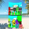 Пляжное полотенце с узором Sprunki из Incredibox - мягкое, впитывающее, можно стирать в машине. Легкое и современное, для плавания, незаменимо в путешествии