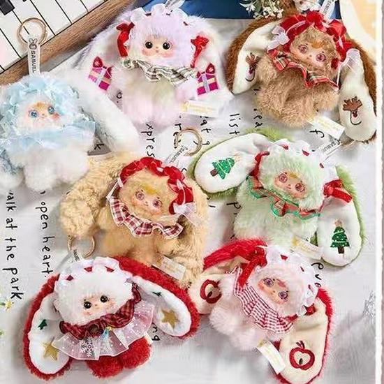 Samuel San Xiao Mao Snow Night Tea Party Silicone Plush Figurine Ornaments