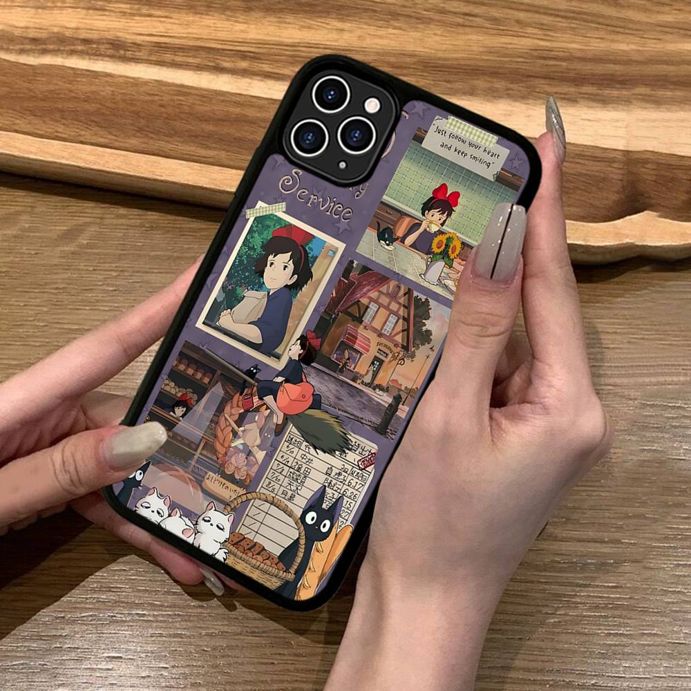 Чехол для телефона Аниме Служба доставки Ки-Ки Силикон PC+TPU Для iPhone 11 12 13 14 15 16 17 Pro Max Чехол Мобильные чехлы