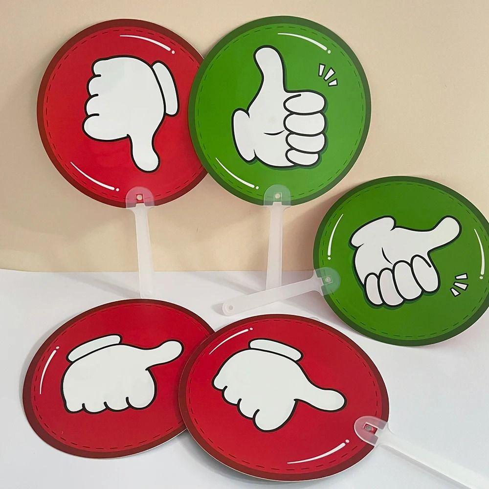 8pcs Expression Judges' Cards Yes/No Hold Up The Sign Hand Held Response Card Party Game