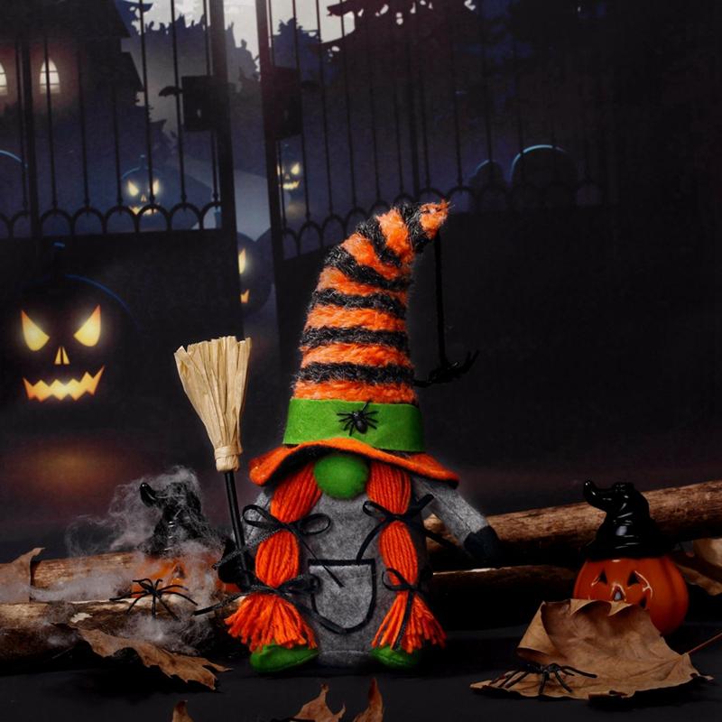 Кукла Эльф Гном Безликий Гном Хэллоуин Гномы Плюшевые с Пауками Украшениями Хэллоуин Гномы Ведьмы Хэллоуин Украшения для Стола