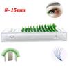 12 Rows Green Color Grafted False Eyelashes, Naturally Soft and Prolonged, Dramatic Eyelashes, Makeup Tools