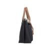 [Rinle] bag ladies tote bag shoulder bag handbag 2WAY front pocket work bag Shoulder bag simple D.KELLY (BL-945M Black/Black)