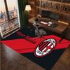 AC Milan Custom Crystal Velvet Rug, Personalized Name Text Print, Football Logo Soft Non‑Slip Floor Mat Home Decor Gift